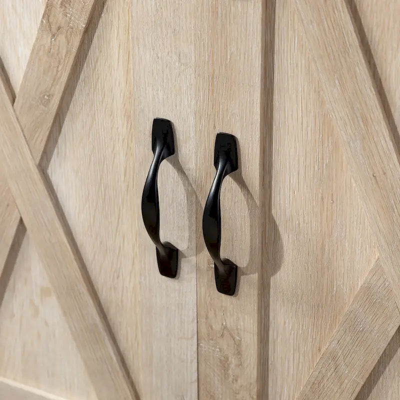 Meuble TV haut de 52 pouces avec porte coulissante de style grange