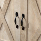 Meuble TV haut de 52 pouces avec porte coulissante de style grange