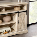 Meuble TV haut de 52 pouces avec porte coulissante de style grange