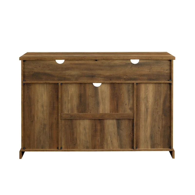 Meuble TV haut de 52 pouces avec porte coulissante de style grange