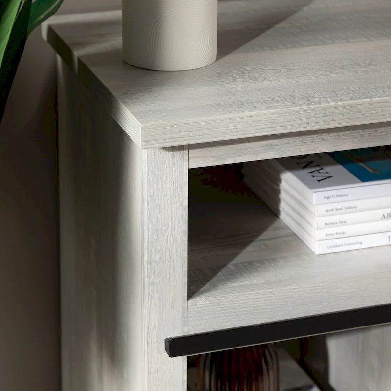 Meuble TV haut de 52 pouces avec porte coulissante de style grange