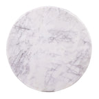 Table basse ronde sur pied avec plateau en marbre, 80 cm, blanc/noir