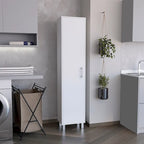 Armoire de rangement de 70 pouces de hauteur avec support à balais et 5 étagères