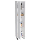 Armoire de rangement de 70 pouces de hauteur avec support à balais et 5 étagères