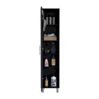 Armoire de rangement de 70 pouces de hauteur avec support à balais et 5 étagères