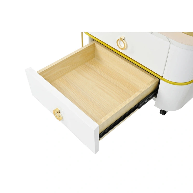 Tables basses gigognes avec roulettes, ensemble de 2