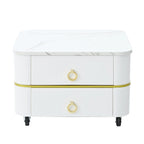Tables basses gigognes avec roulettes, ensemble de 2