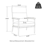 Fauteuil Mid-Century Modern avec dossier haut et accoudoirs rembourrés
