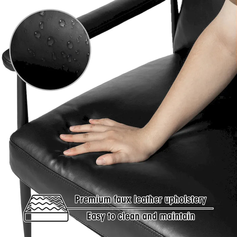 Fauteuil Mid-Century Modern avec dossier haut et accoudoirs rembourrés