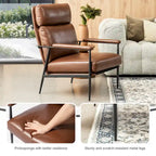 Fauteuil Mid-Century Modern avec dossier haut et accoudoirs rembourrés
