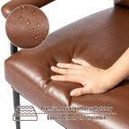 Fauteuil Mid-Century Modern avec dossier haut et accoudoirs rembourrés