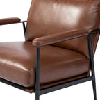 Fauteuil Mid-Century Modern avec dossier haut et accoudoirs rembourrés