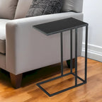 Table d'appoint abstraite en fer noir de 60 cm (43,2 cm x 60 cm x 28 cm)