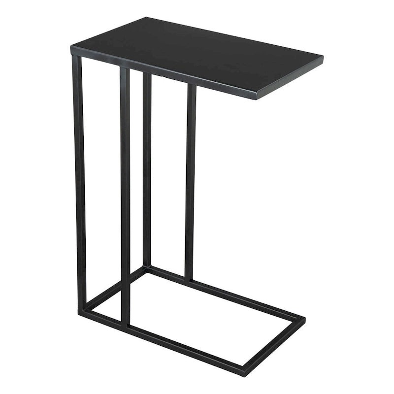 Table d'appoint abstraite en fer noir de 60 cm (43,2 cm x 60 cm x 28 cm)