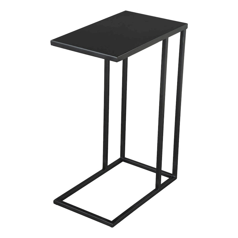 Table d'appoint abstraite en fer noir de 60 cm (43,2 cm x 60 cm x 28 cm)