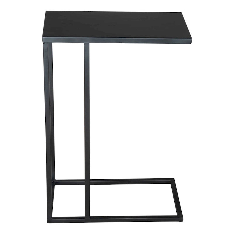 Table d'appoint abstraite en fer noir de 60 cm (43,2 cm x 60 cm x 28 cm)