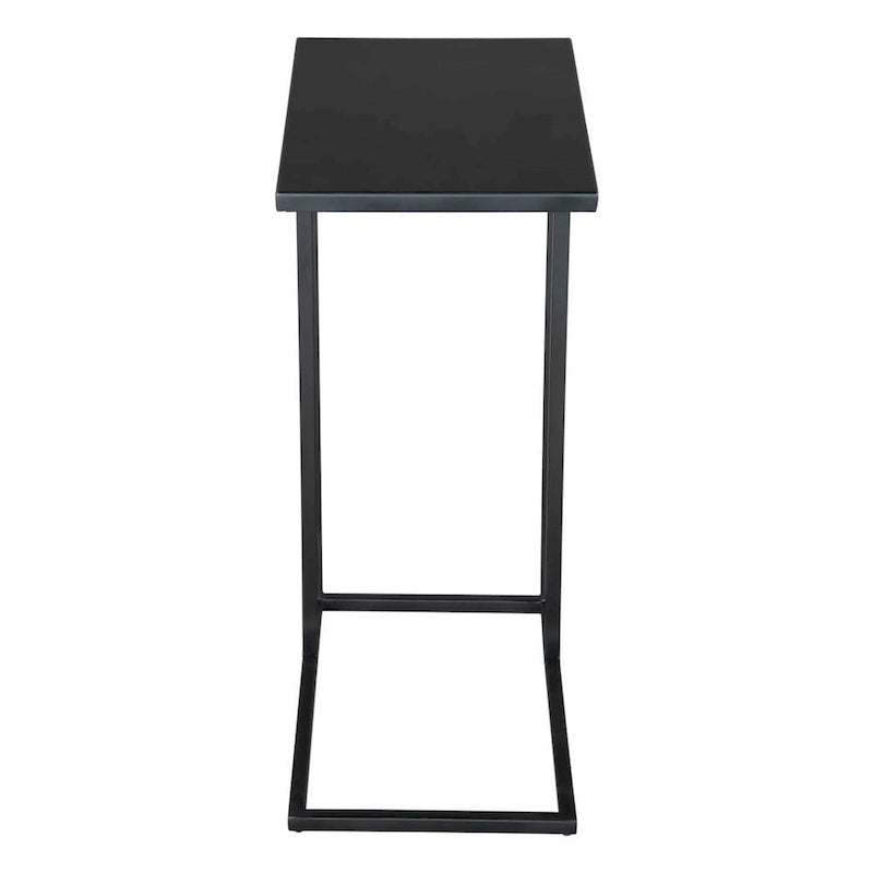Table d'appoint abstraite en fer noir de 60 cm (43,2 cm x 60 cm x 28 cm)