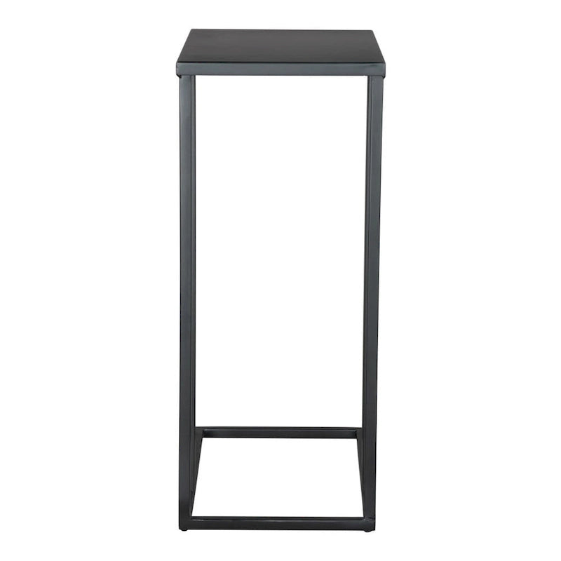 Table d'appoint abstraite en fer noir de 60 cm (43,2 cm x 60 cm x 28 cm)