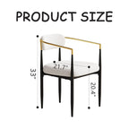 Lot de 2 chaises de salle à manger avec revêtement en velours Teddy et pieds en métal