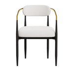 Lot de 2 chaises de salle à manger avec revêtement en velours Teddy et pieds en métal