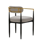 Lot de 2 chaises de salle à manger avec revêtement en velours Teddy et pieds en métal