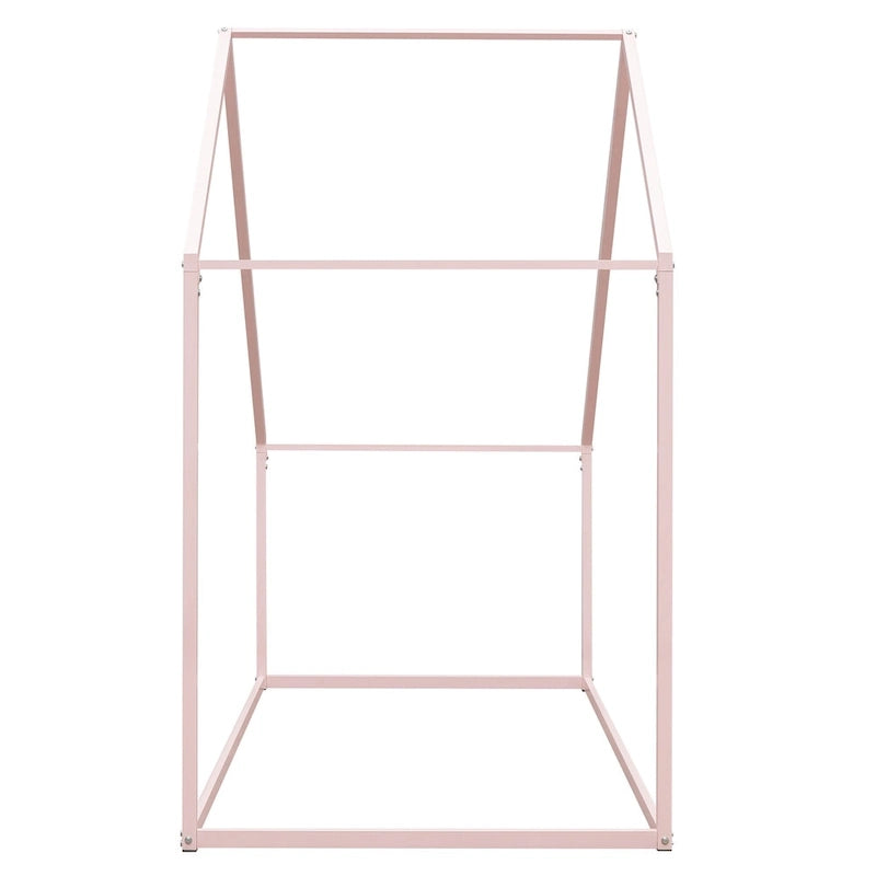 Cadre de lit en métal cabane pour enfants taille simple