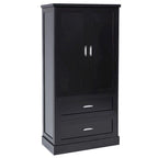 Meuble de rangement haut de salle de bain avec deux portes et tiroirs, étagère réglable, MDF