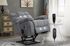 Dual Motor Power Lift Recliner Chair with Massage and Heat for Elderly People, Large Lazy Single Boy Recliners with Power-Remote