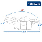 Fauteuil inclinable releveur avec massage et chauffage, double moteur, tissu chenille