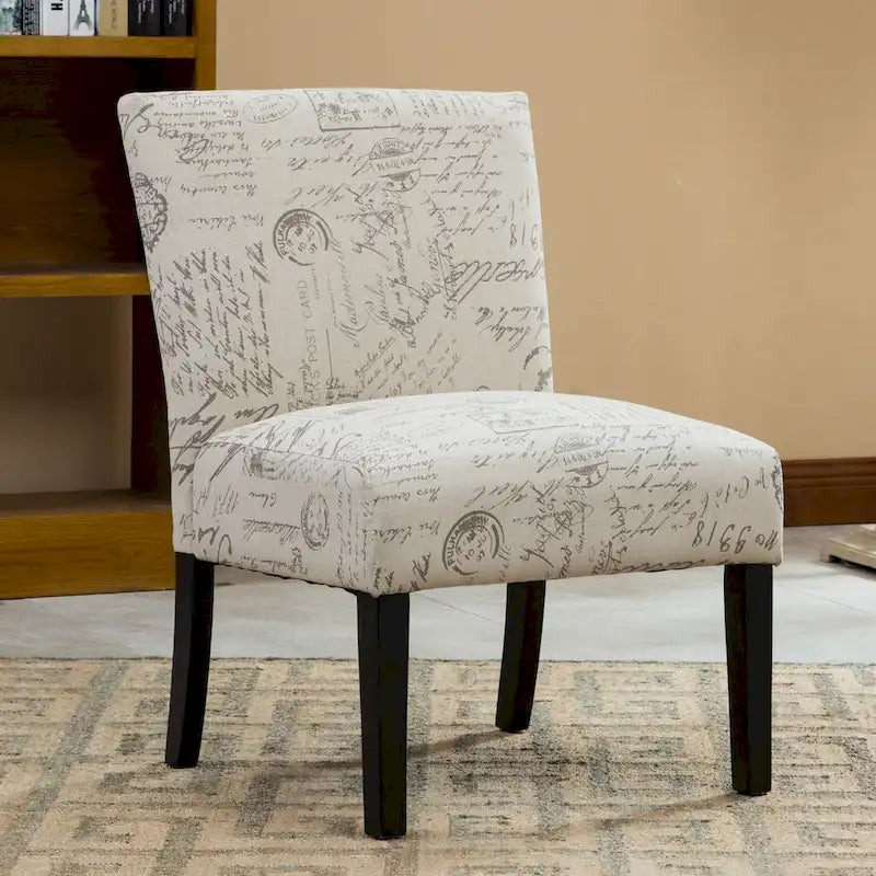 Modern 25.5 Upholstered Accent Chair with Wood Legs for Living Room