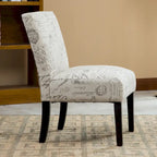 Fauteuil d'appoint rembourré avec pieds en bois