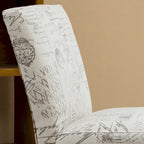 Fauteuil d'appoint rembourré avec pieds en bois