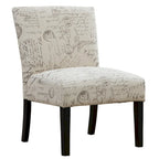 Fauteuil d'appoint rembourré avec pieds en bois