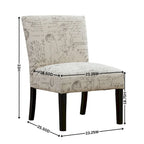 Fauteuil d'appoint rembourré avec pieds en bois