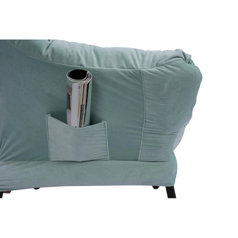 Chaise longue rembourrée avec poche latérale