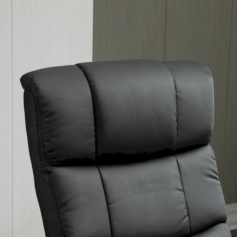 Fauteuil de relaxation massant pivotant à dossier haut avec repose-pieds