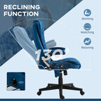 Fauteuil de relaxation massant pivotant à dossier haut avec repose-pieds