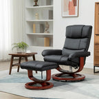 Fauteuil de relaxation massant pivotant à dossier haut avec repose-pieds