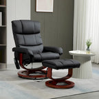 Fauteuil de relaxation massant pivotant à dossier haut avec repose-pieds