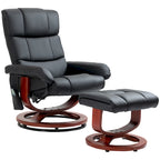 Fauteuil de relaxation massant pivotant à dossier haut avec repose-pieds