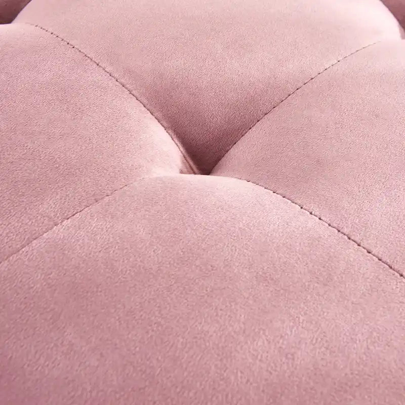 Chaise longue en velours avec capitonnage à canaux