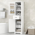 Meuble de rangement de salle de bain autoportant avec 2 portes et 1 tiroir
