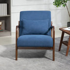 Fauteuil d'appoint en velours du milieu du siècle avec coussin lombaire