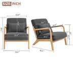 Fauteuil d'appoint en velours du milieu du siècle avec coussin lombaire