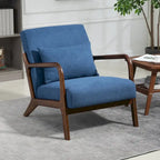 Fauteuil d'appoint en velours du milieu du siècle avec coussin lombaire