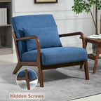 Fauteuil d'appoint en velours du milieu du siècle avec coussin lombaire