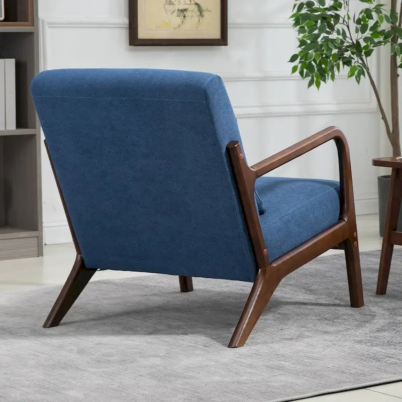 Fauteuil d'appoint en velours du milieu du siècle avec coussin lombaire