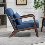 Fauteuil d'appoint en velours du milieu du siècle avec coussin lombaire