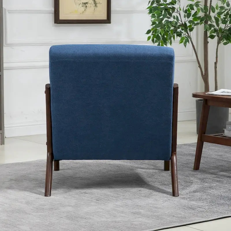 Fauteuil d'appoint en velours du milieu du siècle avec coussin lombaire