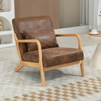 Fauteuil d'appoint en velours du milieu du siècle avec coussin lombaire